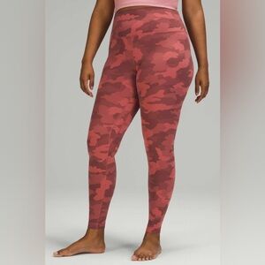🍋Lululemon Align High-Rise Pant 28"- Heritage 365 Camo Brier Rose/ Size 14